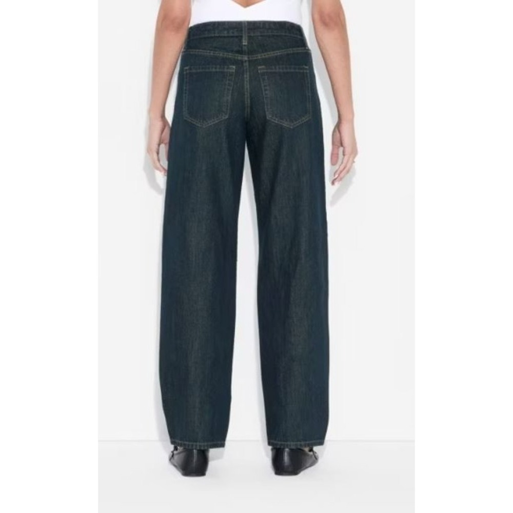 Wild Fable Women's Mid-Rise Relaxed Barrel Rigid Denim Jeans Dark Rinse Size 6 - Picture 3 of 8